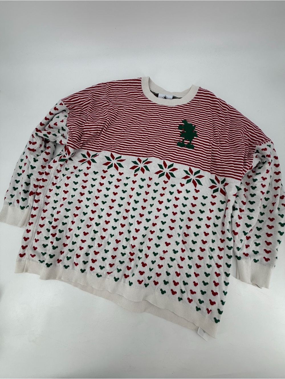 Disney Parks World Christmas Holiday Spirit Jersey Sweater XXL FLAW